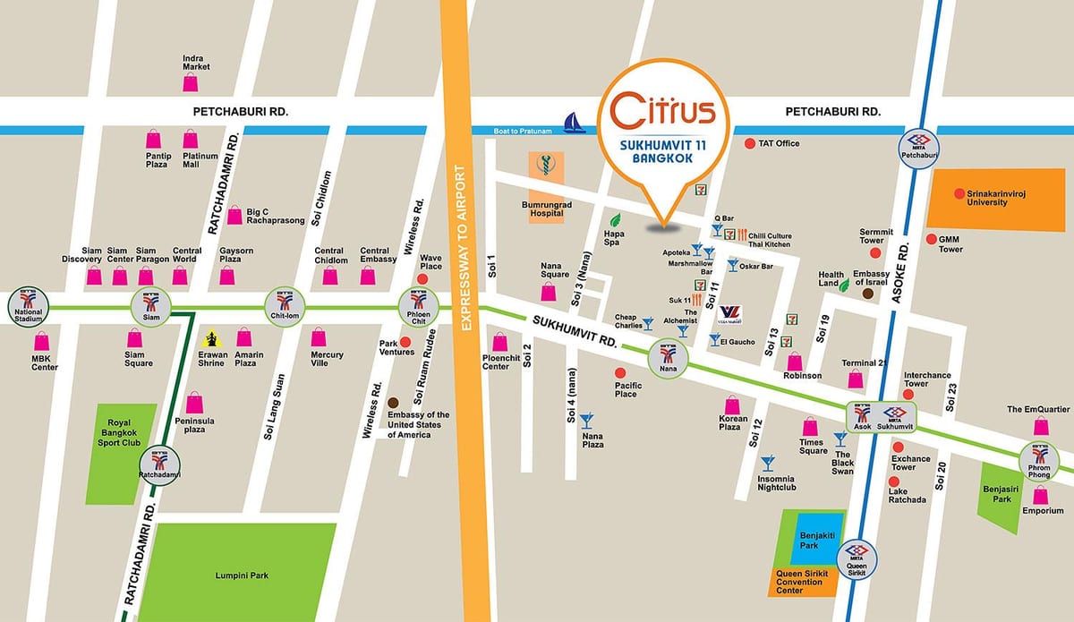sukhumvit ತಾನೇ 11 ಬ್ಯಾಂಕಾಕ್ ನಕ್ಷೆ