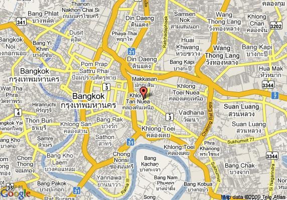 ನಕ್ಷೆ sukhumvit ಪ್ರದೇಶ ಬ್ಯಾಂಕಾಕ್