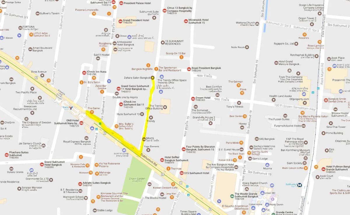 ನಕ್ಷೆ sukhumvit ಬ್ಯಾಂಕಾಕ್